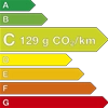 Étiquette énergétique - loi sur la transition énergétique - 129 g/CO2/km